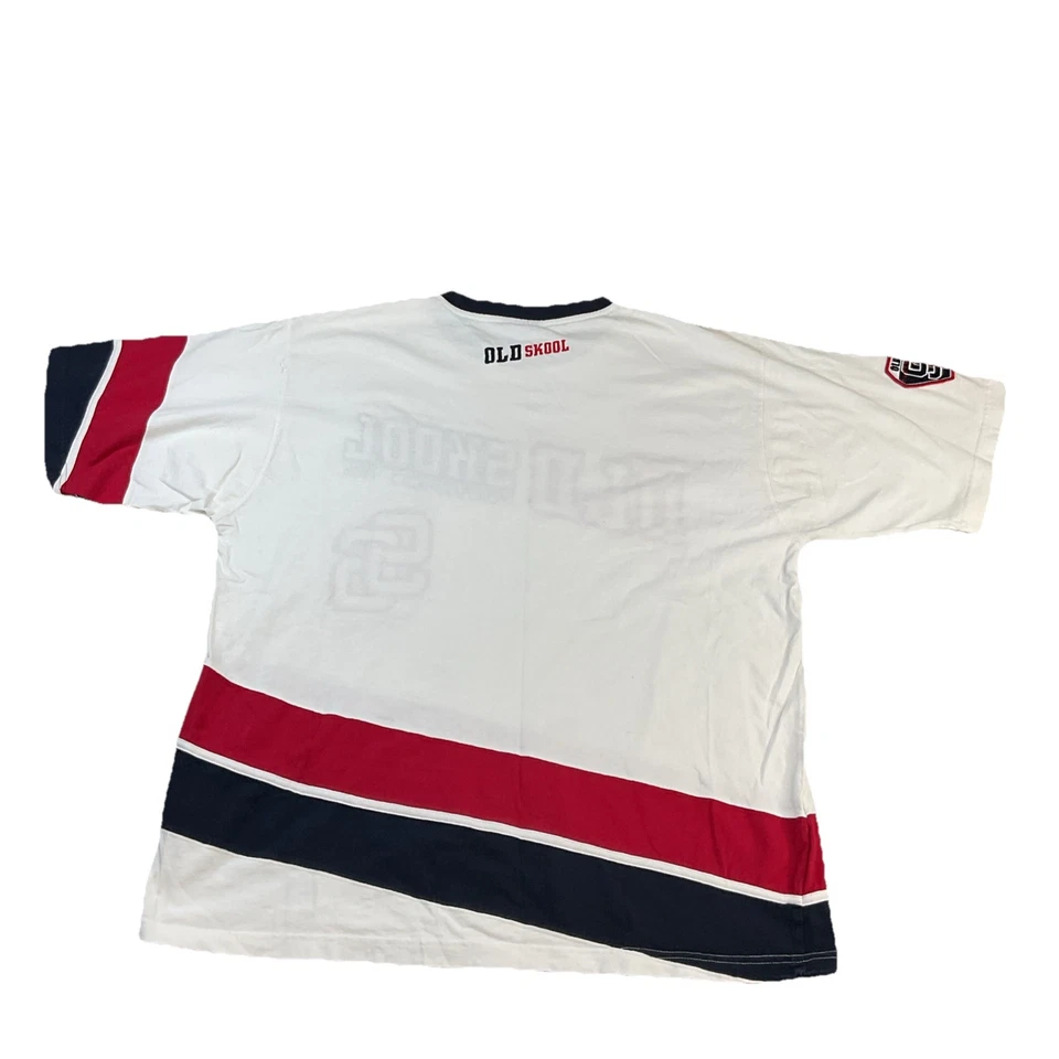 Vintage Old Skool T-Shirt Y2K Embroidered Logos Retro Short Sleeve Men Sz L - Image 3 of 4