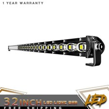 LED Light Bar 32in 34in 90W Single Row Ultra-Slim Combo Beam for 4x4 Trucks