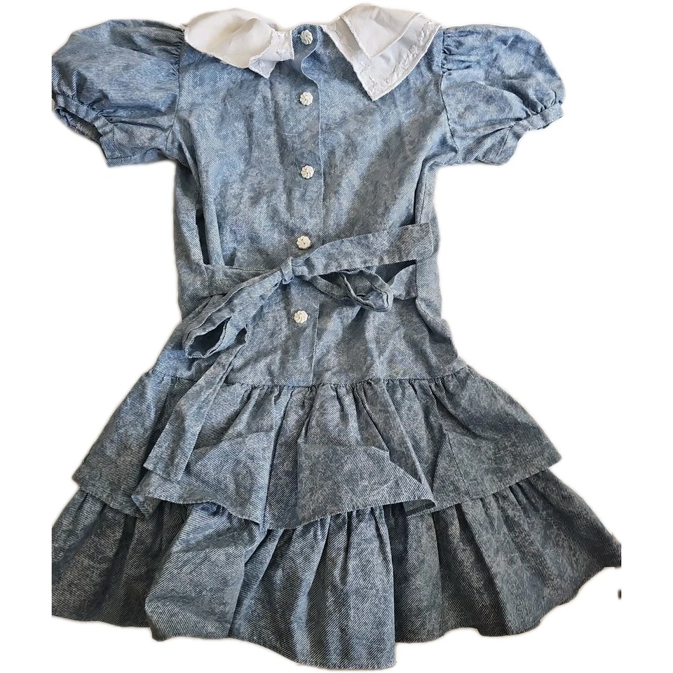 Vestido Jinelle Vintage Mangas Abullonadas Años 90 Niñas Talla 6 Foto 2 de 4