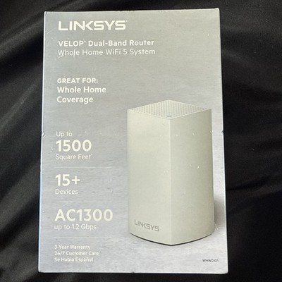 NEW LINKSYS WHW0101 VELOP INTELLIGENT MESH 2-PORT GIGABIT ETHERNET WI-FI SYSTEM