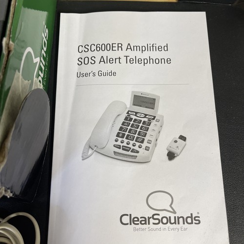 ClearSounds Wzmocniony telefon przewodowy SOS CSC600ERSOS Telefon alarmowy SZYBKA WYSYŁKA USA - Zdjęcie 17 z 22