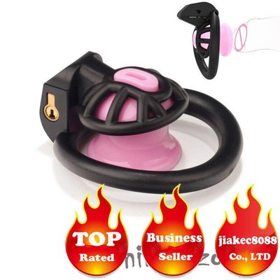 Positive/negative Chastity Cage Lock with 3 Size Rings Sissy Inverted Tube Plug