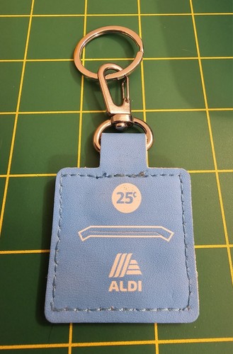 Aldi Quarter Keeper Key Ring It's Aldi Thing Rainbow Keychain trolley purse - Picture 2 of 2