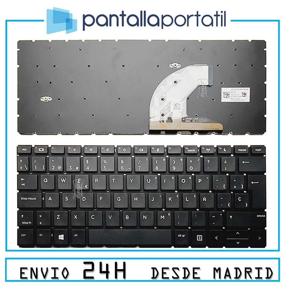 IFINGER TECLADO ESPAÑOL PARA HP PROBOOK 430 G6 435 G6 430 G7 435 G7 L40740-041 SIN MARCO