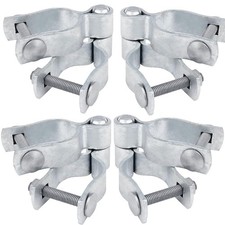 1-3/8" x 1-3/8" Chain Link Fence Gate Post Hinge Kit, Set of 4, Galvanized Steel