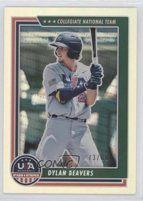 2022 Panini USA Baseball Stars & Stripes Holo Silver 73/80 Dylan Beavers #2 h3a
