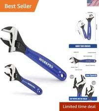 Versatile Adjustable Wrench Set - 6 & 10 Inch with Precision Dual Scales