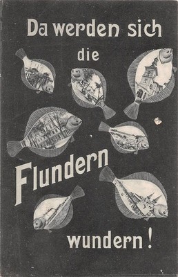 751170) Greeting Card ''The Flonders Will Be Wondered'' from Heringsdorf Usedom