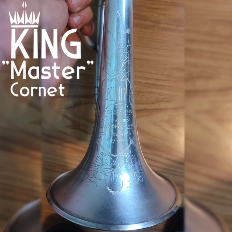 Corneta King "Master" - ¡Plata satinada con campana de lavado de oro! ¡La mejor oferta! Foto 2 de 4
