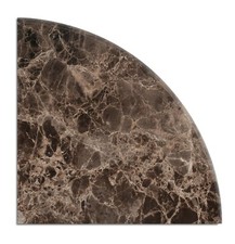 Simple Tile - 9" Emperador Dark Marble Bathroom Shower Corner Shelf Stone Caddy