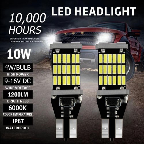 Super Bright White LED Bulb For Car Backup Reverse Light 912 W16W 921 T15 H4T0 - Picture 3 of 9