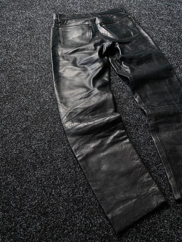 Difi Leather Moto Biker Racing Pants Opium y2k Men’s 50 Size - Picture 13 of 19