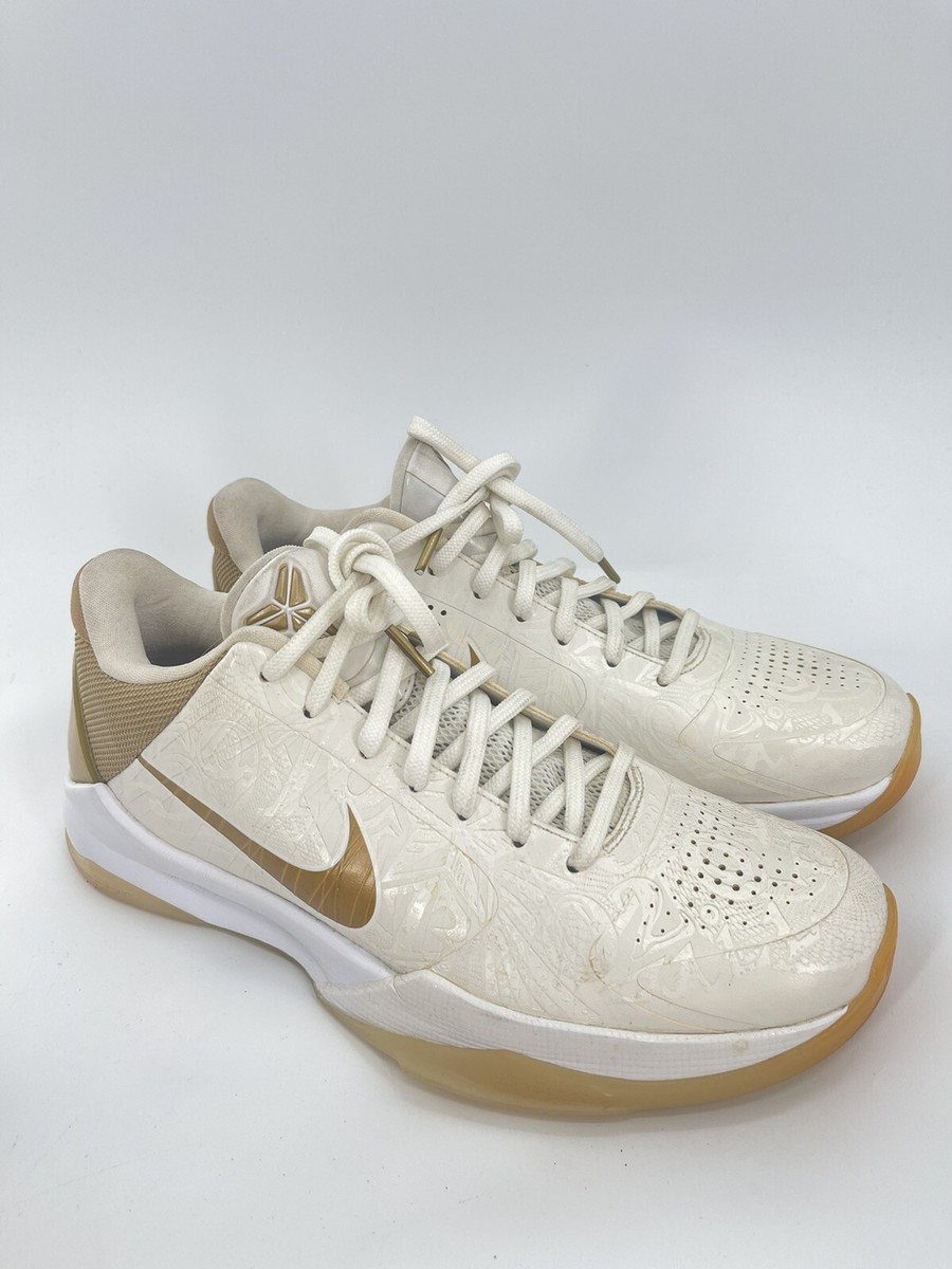 Nike Zoom Kobe 5 Big Stage Home 2010 Size 8.5 Mens White