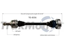 For Lexus LS400 1995-2000 Rear Driver Left CV Axle Shaft SurTrack TO-8356