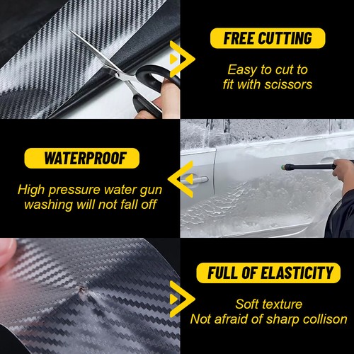 Transparent 3cm Door Plate Sill Scuff Cover Anti Scratch Decal Sticker Protector - Picture 7 of 10