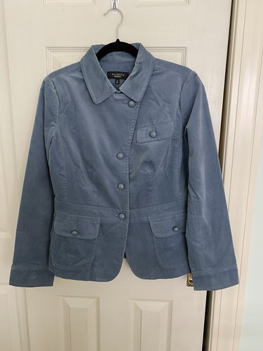 Talbots Misses Size 8 Blue faux suede jacket - Picture 1 of 8