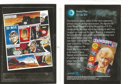 DOCTOR WHO DEFINITIVE SERIES 2 TV COMIC CARDS FOIL STAMPED F1 TO F13 ..CHOOSE - Picture 8 of 22