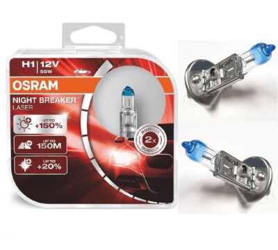 2x H1 12V 55W Night Breaker Laser Next Generation +150% More Brightness OSRAM