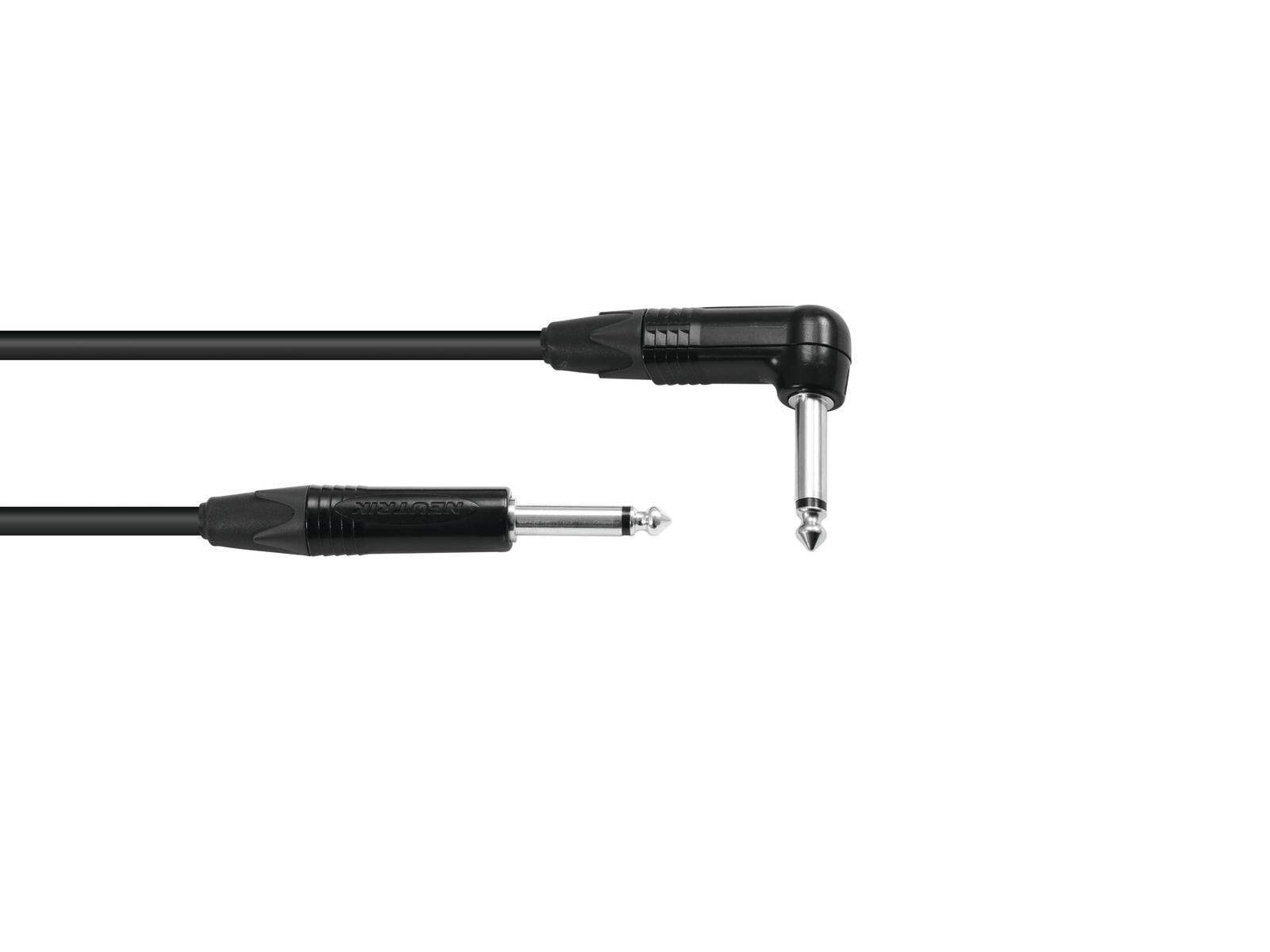 Sommer Cable Klinkenkabel 6,3 Mono 1x 90° 6m Sw Neutrik