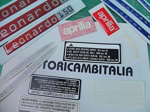 PER APRILIA LEONARDO 150 96 97 ADESIVI CARENE STICKER FAIRING DECAL ROSSO RED - Foto 4 di 6