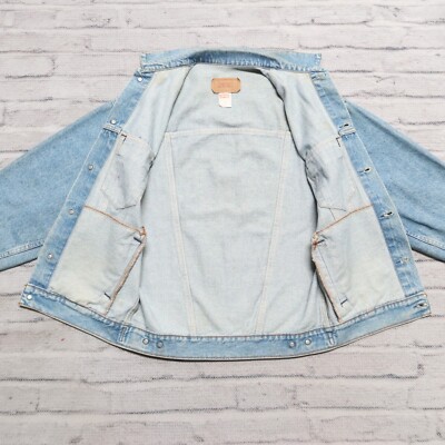 Vintage Levis Type 3 508 Denim Trucker Jean Jacket XL Light Wash