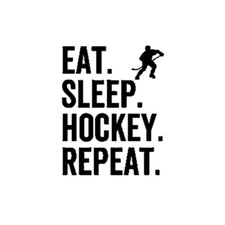 Hockey Vinyl Decal Car Window Bumper Mirror Locker 