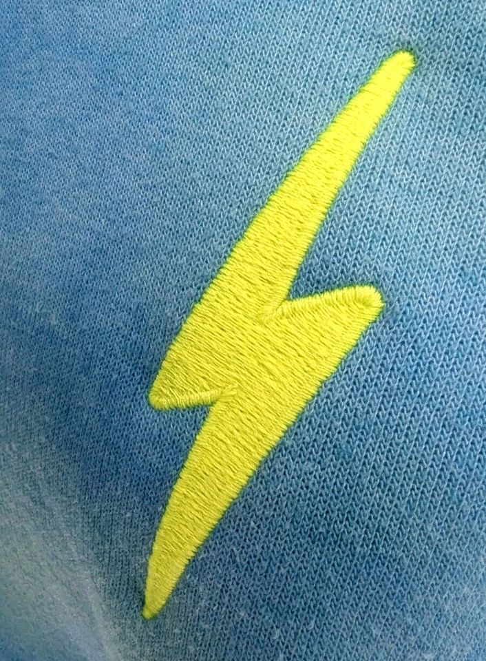 Sudadera AVIATOR NATION Para Mujer Neón 5 Rayas Recortada PERNO Azul Talla M ¡EXCELENTE ESTADO! * Foto 4 de 4