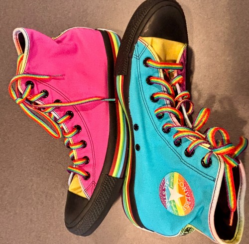 ~~Converse All Star High Top Funky Colors Canvas Unisex Size Men' 11 Women's 13 - Picture 2 of 7