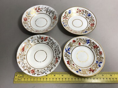 c1830 11pc ENGLISH COALPORT PORCELAIN plates creamer cups