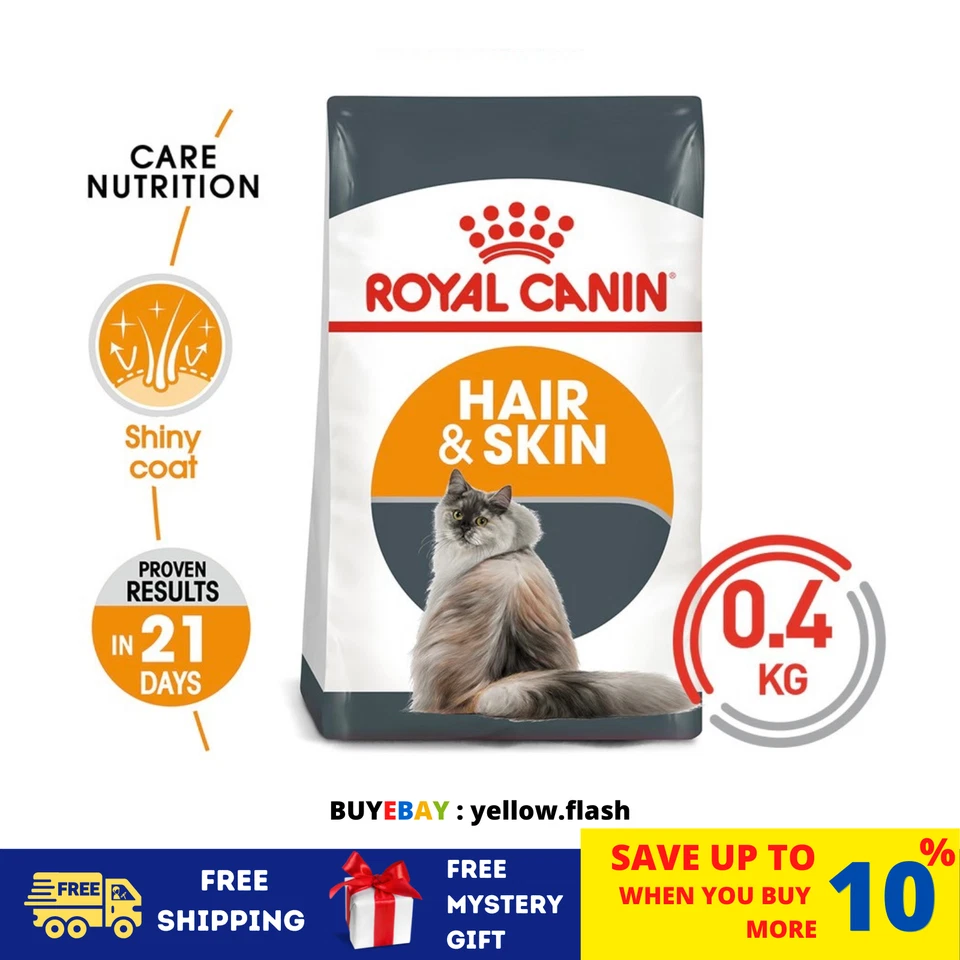 Royal Canin 400g: Feline Care Nutrition - Hair & Skin for adult CATS Food Ntrn
