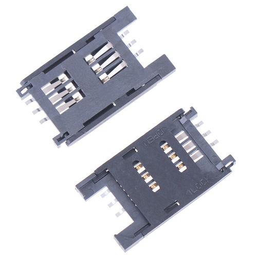 10PCS SIM Card Holder 6PIN Card Socket SIM Card Slot Connector for PhoneYUG8 - Zdjęcie 6 z 9
