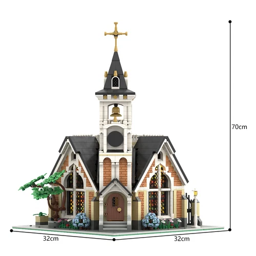 Modubrix Mocs Building Blocks St. Joseph's Memorial Church Sets Bricks Toys Kits - Picture 1 of 6