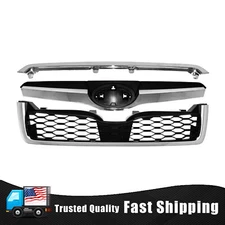 Fit For 2014-2018 Subaru Forester Chrome Front Bumper Upper Grille Factory Style