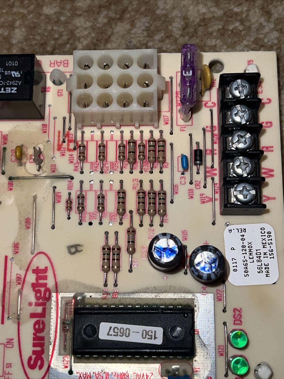 50a65120 / 12L6901 Lennox HVAC Control Board 0039 read description eBay