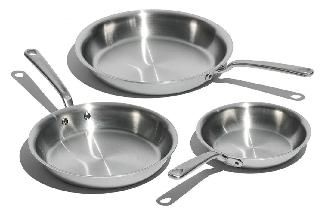 Made In Cookware Stainless Steel Frying Pan Set 8'', 10'', 12'' - FREE SHIPPING!