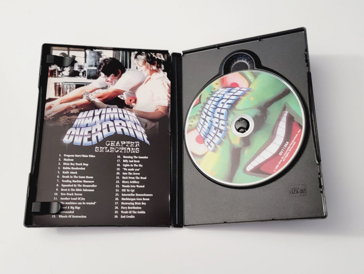 Maximum Overdrive (DVD, 1986) w/ Insert, Emilio Estevez