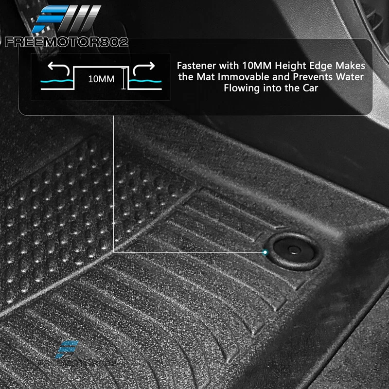 Se adapta a alfombrillas moldeadas en 3D Buick Enclave 18-24 para todas las estaciones forros protector 4 piezas - TPE Foto 3 de 4