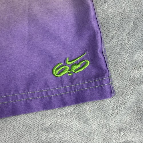 Nike 6.0 Board Shorts Boys 18 Swim Trunks Gradient Green Purple Suit 30x10 - Picture 4 of 14