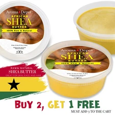 8 oz. Organic African Shea Butter Yellow Raw From GHANA Natural UNREFINED Pure