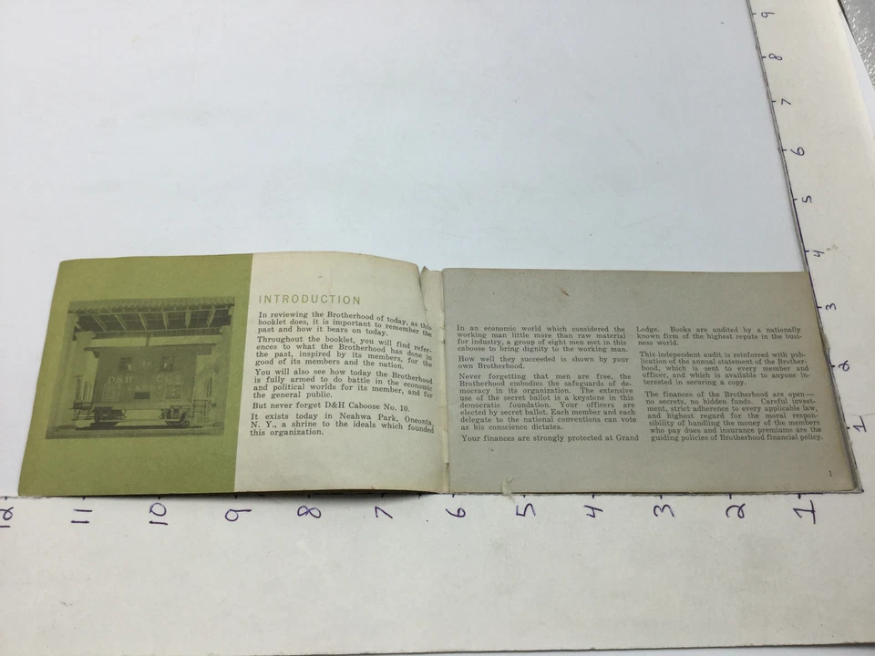 Original Vintage: 1950's YOUR LABOR UNION Brotherhood of Railroad Trainmen 26pgs - Image 2 of 4