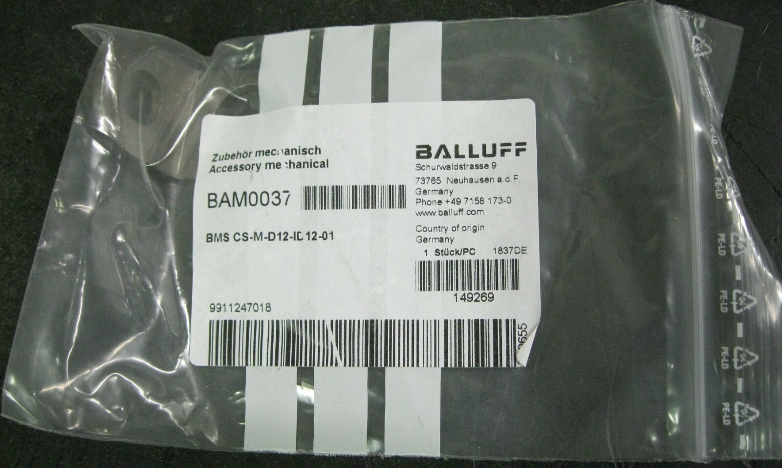 Balluff BMS CS-M-D12-ID12-01 Mounting Bracket
