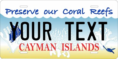 Cayman Islands Reefs License Plate Personalized Custom Auto Bike Motorcycle Tag