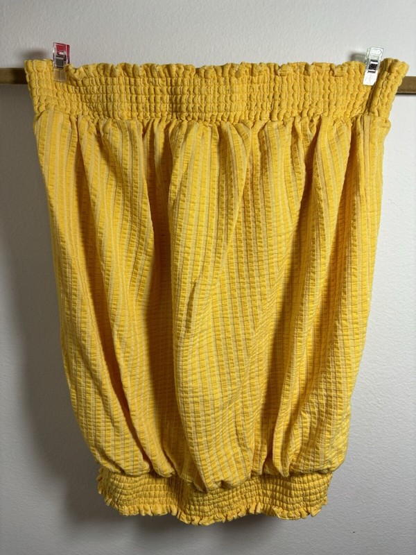 Anthropologie Yellow Tube Top Size XSmall 126