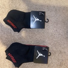 Air Jordan Boy 2 Packs Of 3 Pair No Show Socks Black 3Y-5Y Sock Sz 7-9