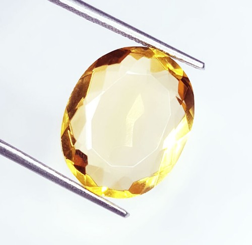 Loose Gemstone 10.12 Ct 100% Natural Yellow Citrine Unheated Certified Oval Cut - Picture 3 of 10