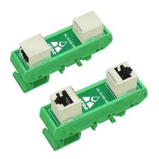 RJ45 Female Breakout Board With Din Rail Mounting Bracket Foot