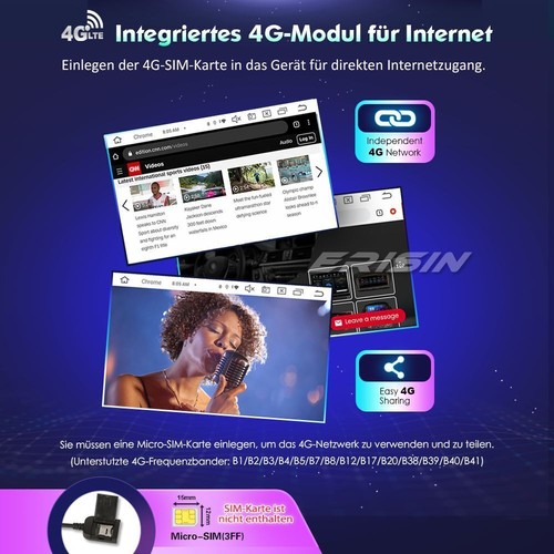 Android 14 CarPlay Autoradio BMW X5 E53 DAB+GPS Navi SWC Bluetooth wifi RDS DSP - Bild 8 von 18