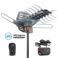 LEADZM 990Mile Outdoor TV Antenna Amplified Motorized HDTV 1080P 4K 36dB HD 360°
