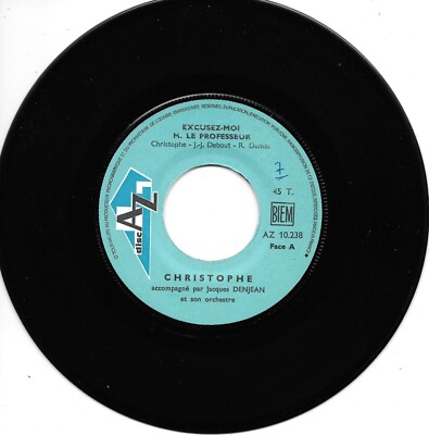 Christophe : Excusez-Moi M. Le Professeur [Vinyle 45 tours 7''] 1966 - TRES BON