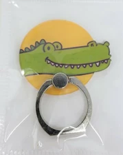 Rotating Finger Ring Stand Holder For Cell Phone - New - Crocodile